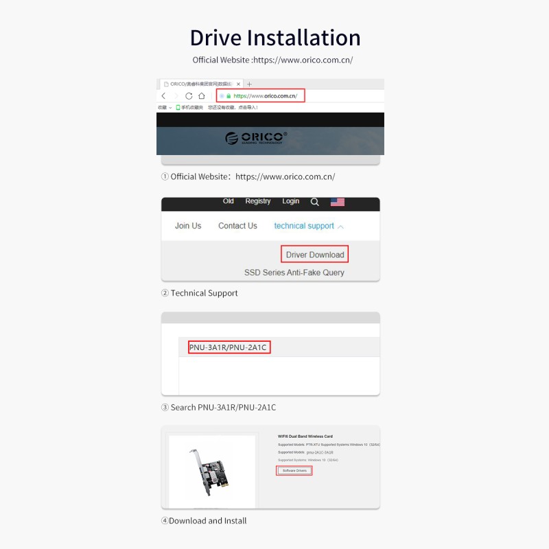Orico PCI Express Card - PNU-3A1R - 3x USB 3.0 1x Gigabit LAN — Buy in Cyprus with Fast Delivery