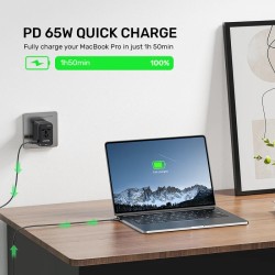 Unitek Charge Wall 65W Travel Adapter 3xUSBC+USBA Black - P1122A - 65W, Travel, 3xUSBC+USBA, Black