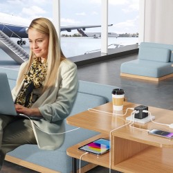 Unitek Charge Wall 65W Travel Adapter 3xUSBC+USBA Black - P1122A - 65W, Travel, 3xUSBC+USBA, Black