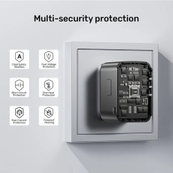 Unitek Charge Wall 65W Travel Adapter 3xUSBC+USBA Black - P1122A - 65W, Travel, 3xUSBC+USBA, Black