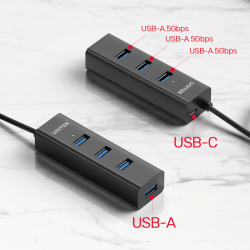 Unitek - Y-3089 - 4x USB-A 3.0 Ports & 1x USB-C Power Port with 1.2m Cable — Buy in Cyprus with Fast Delivery