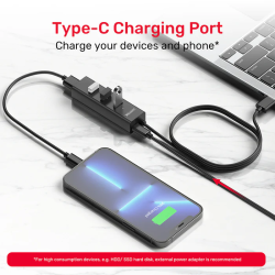 Unitek - Y-3089 - 4x USB-A 3.0 Ports & 1x USB-C Power Port with 1.2m Cable — Buy in Cyprus with Fast Delivery