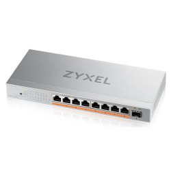 Zyxel Switch PoE Multi-Gig 2.5G 8PoE + 10G SFP+ 100W - XMG-108HP - 2.5G, 8PoE, 10G SFP+, 100W