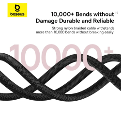 Baseus Cable - Lightning to USB-A, Dura Series, Braided, 1.0m, Black-Red — Buy in Cyprus with Fast Delivery