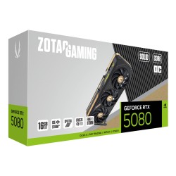 ZOTAC GAMING GeForce RTX 5080 SOLID CORE OC - 16GB - Boost 2640 MHz, PCIe 5.0 — Buy in Cyprus with Fast Delivery