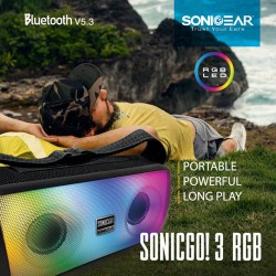 SonicGear - SONICGO!3 - RGB Portable Bluetooth Speaker with FM Radio & USB — Buy in Cyprus with Fast Delivery