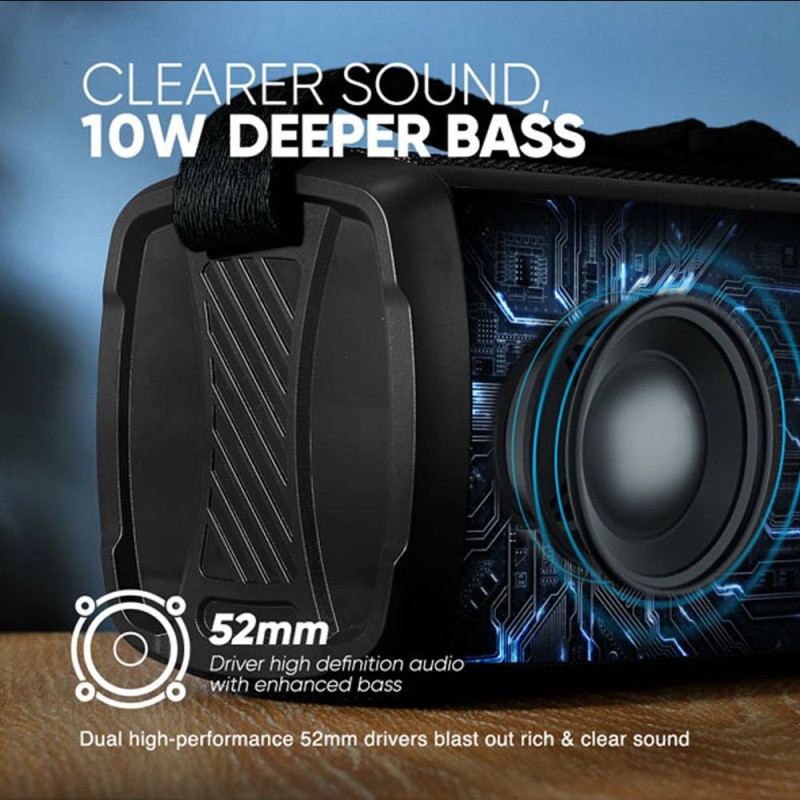 SonicGear - SONICGO!3 - RGB Portable Bluetooth Speaker with FM Radio & USB — Buy in Cyprus with Fast Delivery