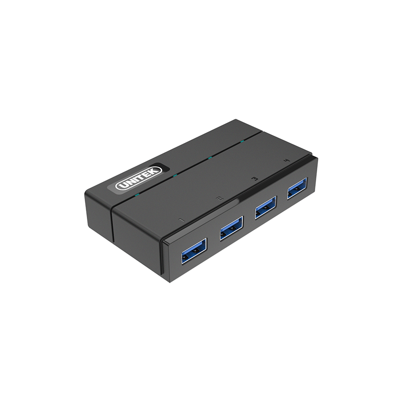 Unitek USB3.0 4-Port Hub Incl 12VA2A Power Adaptor - Y-HB03001 - USB3.0 4-Port Hub Incl 12VA2A Power Adaptor