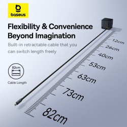 Baseus Charger Desktop - 100W 3C+U SUPER GAN Retractable Cable 100W EU — Buy in Cyprus with Fast Delivery