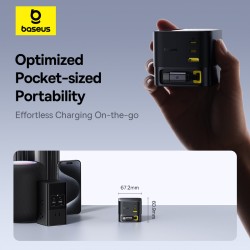 Baseus Charger Desktop - 100W 3C+U SUPER GAN Retractable Cable 100W EU — Buy in Cyprus with Fast Delivery