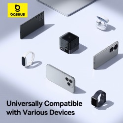 Baseus Charger Desktop - 100W 3C+U SUPER GAN Retractable Cable 100W EU — Buy in Cyprus with Fast Delivery