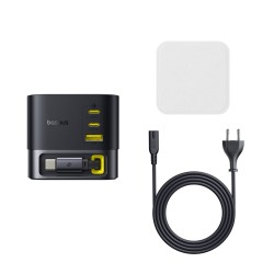 Baseus Charger Desktop - 100W 3C+U SUPER GAN Retractable Cable 100W EU — Buy in Cyprus with Fast Delivery