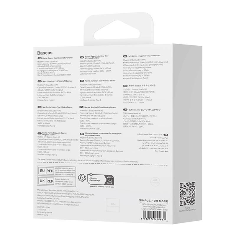 Baseus Headphones - MZ10 - In Ear TWS ANC Black — Buy in Cyprus with Fast Delivery