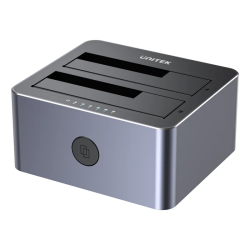 Unitek SATA6G Dual Bay HDD Docking Station - Y-3026 - Alum Black — Buy in Cyprus with Fast Delivery