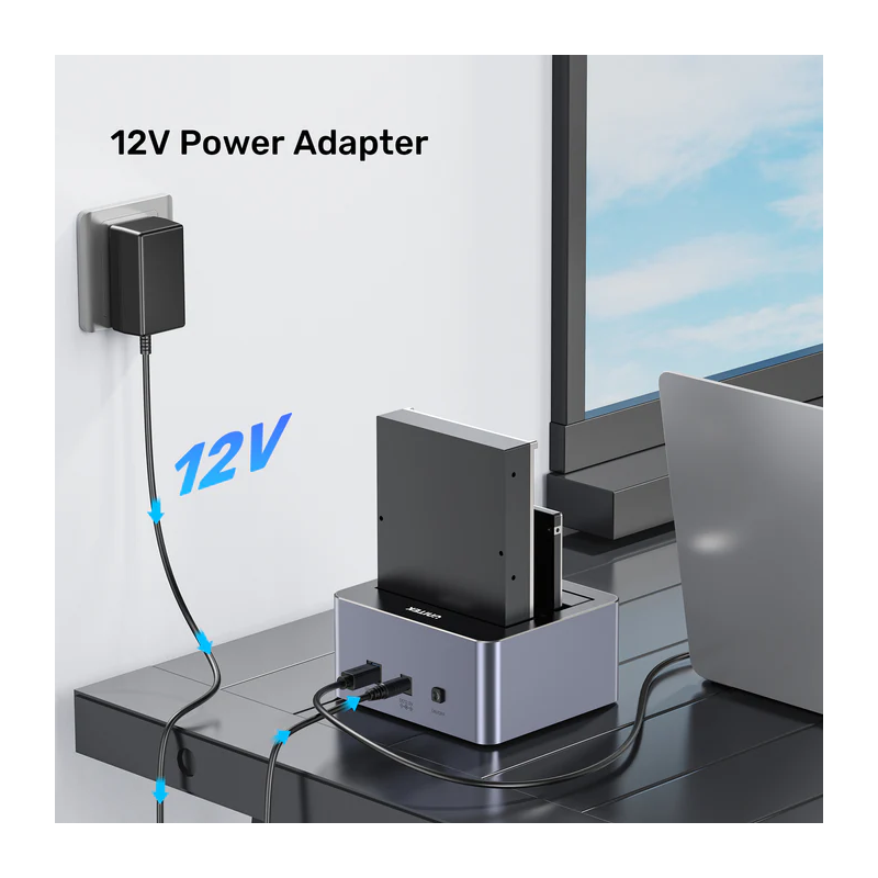 Unitek SATA6G Dual Bay HDD Docking Station - Y-3026 - Alum Black — Buy in Cyprus with Fast Delivery