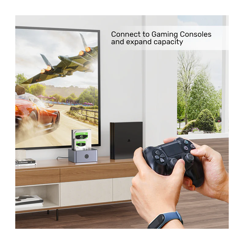 Unitek SATA6G Dual Bay HDD Docking Station - Y-3026 - Alum Black — Buy in Cyprus with Fast Delivery