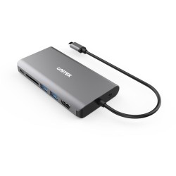 Unitek Type-C Hub - D1019A - USB3.1 with HDMI VGA GB SD PD100W — Buy in Cyprus with Fast Delivery