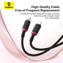 Baseus Cable Lightning to USB-C Dura Series - Braided 2.0m Black — Buy in Cyprus with Fast Delivery
