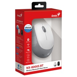 Genius Mouse Wireless+BT Silent - NX-8000S - White — Buy in Cyprus with Fast Delivery