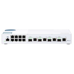 QNAP 12-Port 10GbE Managed Switch with 4x 10GbE SFP+ RJ45 Combo Ports & 8x 1GbE RJ45 Ports QSW-M408-4C