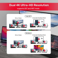 Unitek USB-C Hub - D1079A - USB4 MST HDMI DP Gb SD Audio PD100W — Buy in Cyprus with Fast Delivery