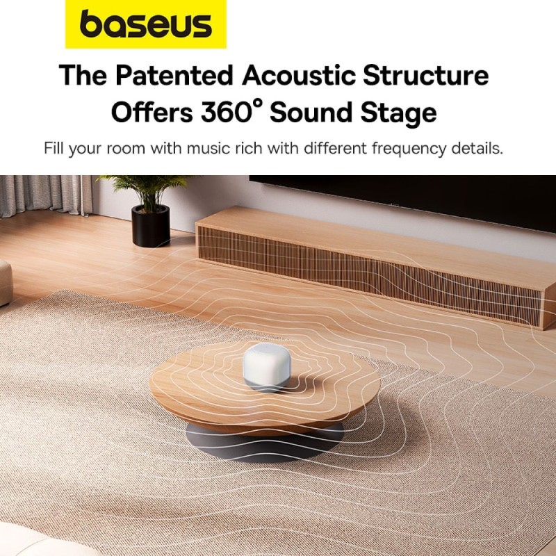 Baseus Speaker Wireless - AeQur V2 - Moon White — Buy in Cyprus with Fast Delivery