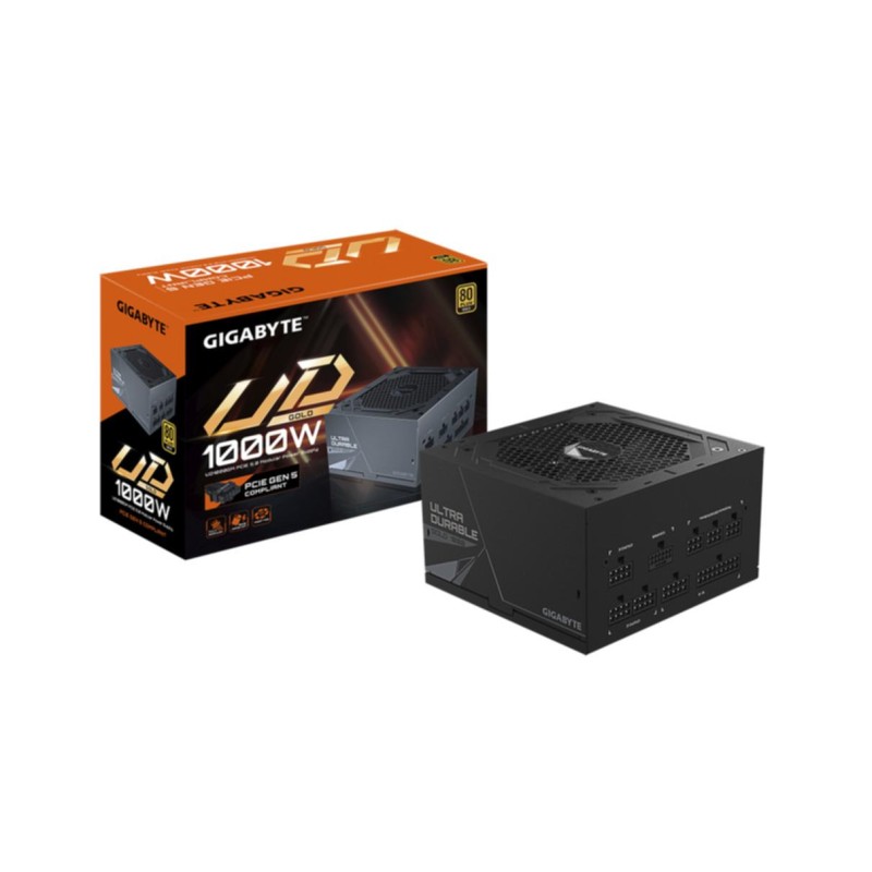 Gigabyte GP-UD1000GM PG5 2.0 - 1000W 80 PLUS Gold Fully-Modular ATX PSU, Black, 120mm Fan, 12VHPWR
