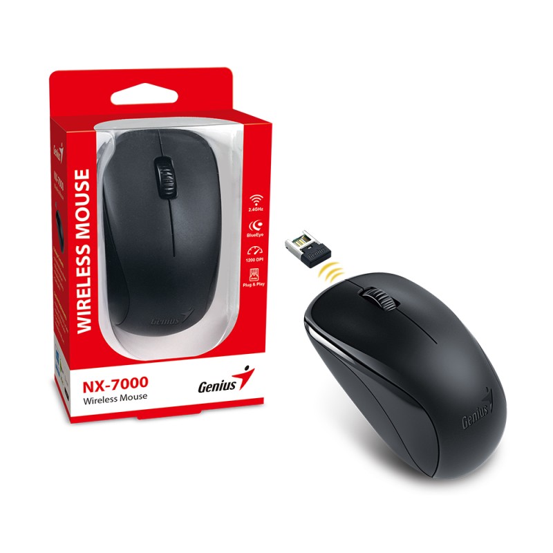 Genius Mouse Wireless - NX-7000 - Black — Buy in Cyprus with Fast Delivery