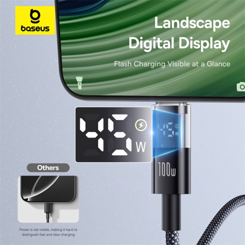 Baseus Cable USB-C to USB-A Display 2 Series Braided 100W 1.0m Black - Characteristics — Buy in Cyprus with Fast Delivery