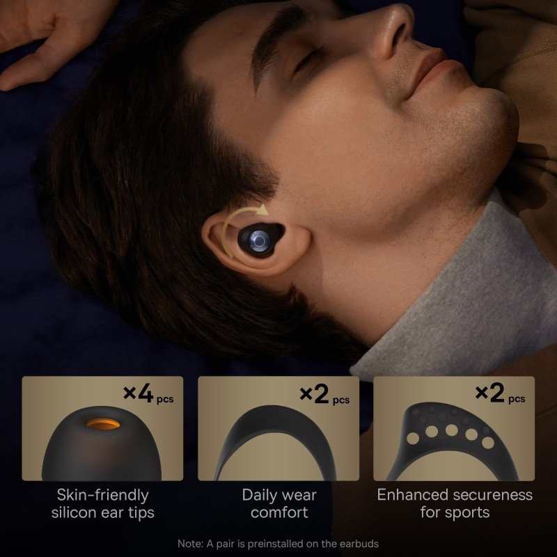 Baseus Headphones In Ear TWS Bowie - MA20 - Black — Buy in Cyprus with Fast Delivery