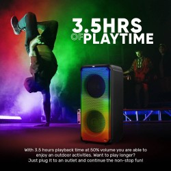 SonicGear 2 x 8'' Portable Karaoke Speaker with Voice Changer - AudioXPro800HD - 2 x Wireless Microphones included