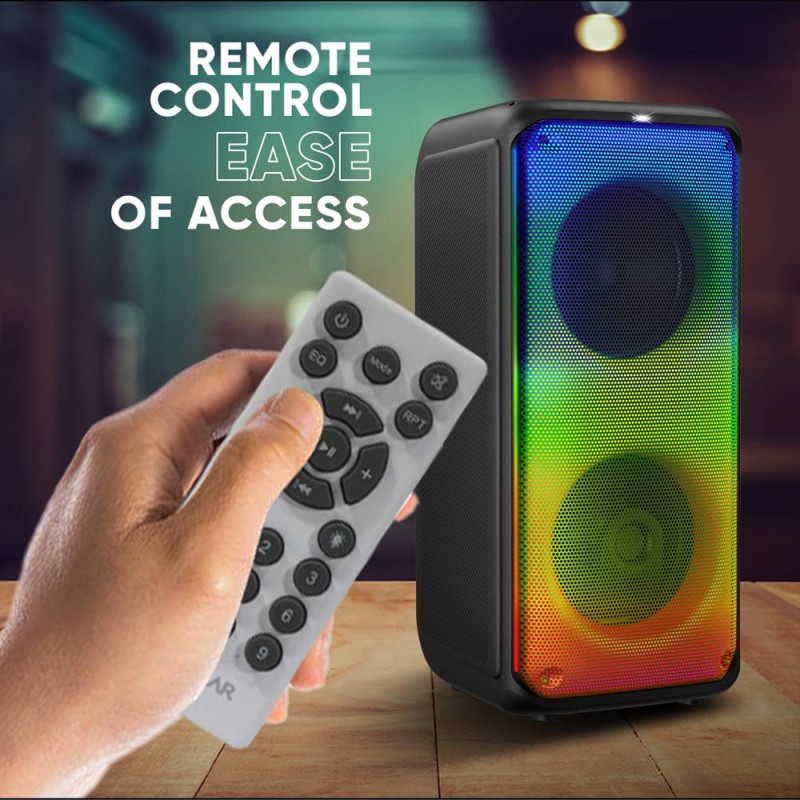 SonicGear 2 x 8'' Portable Karaoke Speaker with Voice Changer - AudioXPro800HD - 2 x Wireless Microphones included