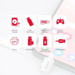 Unitek USB-A Female to USB-C Male Adaptor - A1025GNI - 5Gbps OTG — Buy in Cyprus with Fast Delivery