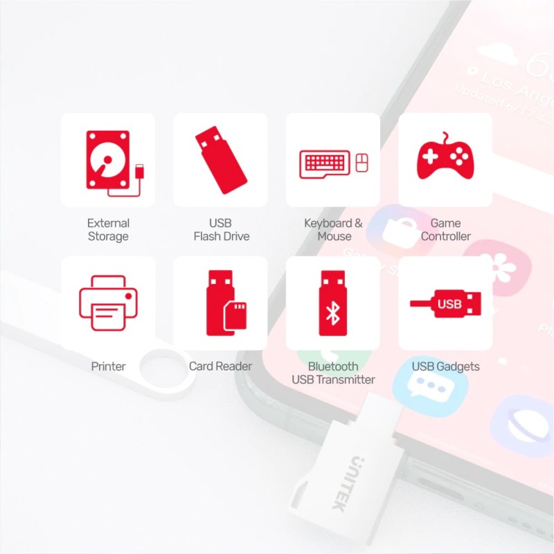 Unitek USB-A Female to USB-C Male Adaptor - A1025GNI - 5Gbps OTG — Buy in Cyprus with Fast Delivery