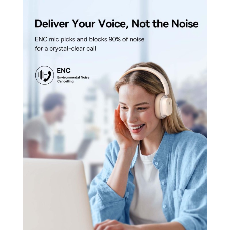 Baseus Wireless Headphones Over Ear ANC Bowie - H1i - White — Buy in Cyprus with Fast Delivery