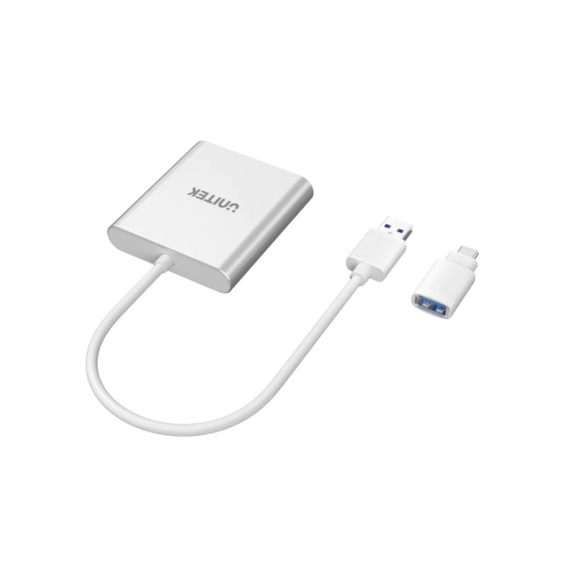 Unitek Card Reader - Y-9313D - USB-A C 3.0 Aluminium SD Micro SD CF Card Reader — Buy in Cyprus with Fast Delivery