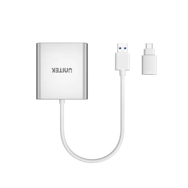 Unitek Card Reader - Y-9313D - USB-A C 3.0 Aluminium SD Micro SD CF Card Reader — Buy in Cyprus with Fast Delivery