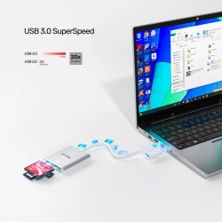 Unitek Card Reader - Y-9313D - USB-A C 3.0 Aluminium SD Micro SD CF Card Reader — Buy in Cyprus with Fast Delivery