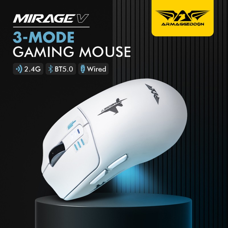 Armaggeddon Gaming Mouse - MIRAGE-V - Wired+2.4G+BT Recharge 5B Black — Buy in Cyprus with Fast Delivery