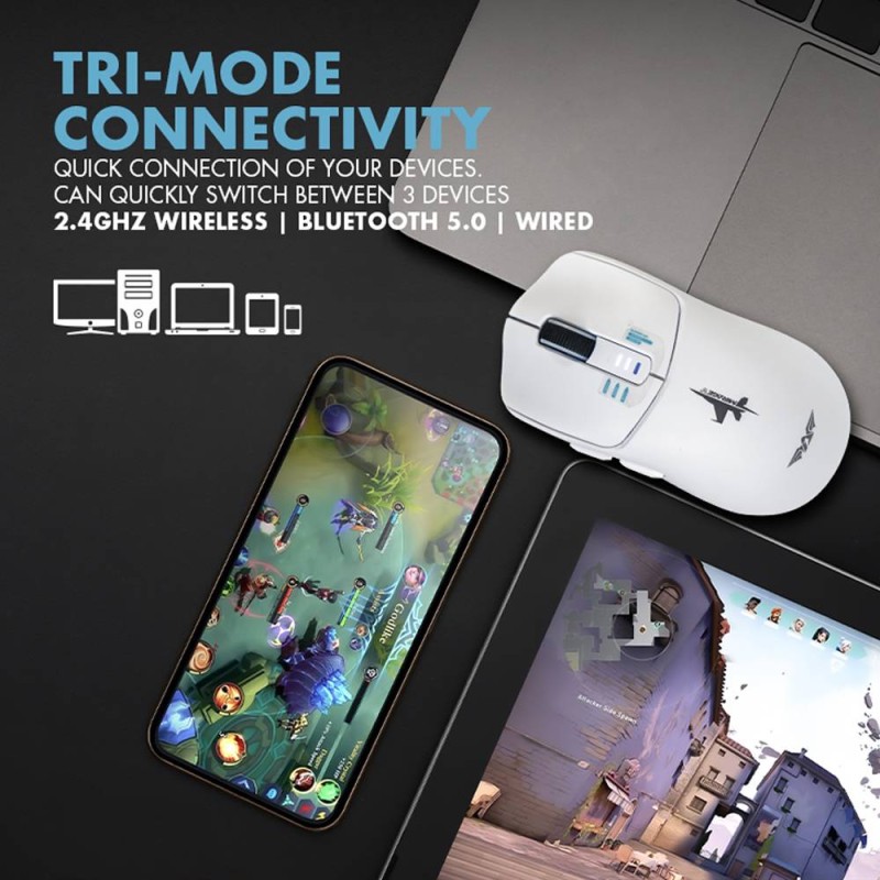 Armaggeddon Gaming Mouse - MIRAGE-V - Wired+2.4G+BT Recharge 5B Black — Buy in Cyprus with Fast Delivery