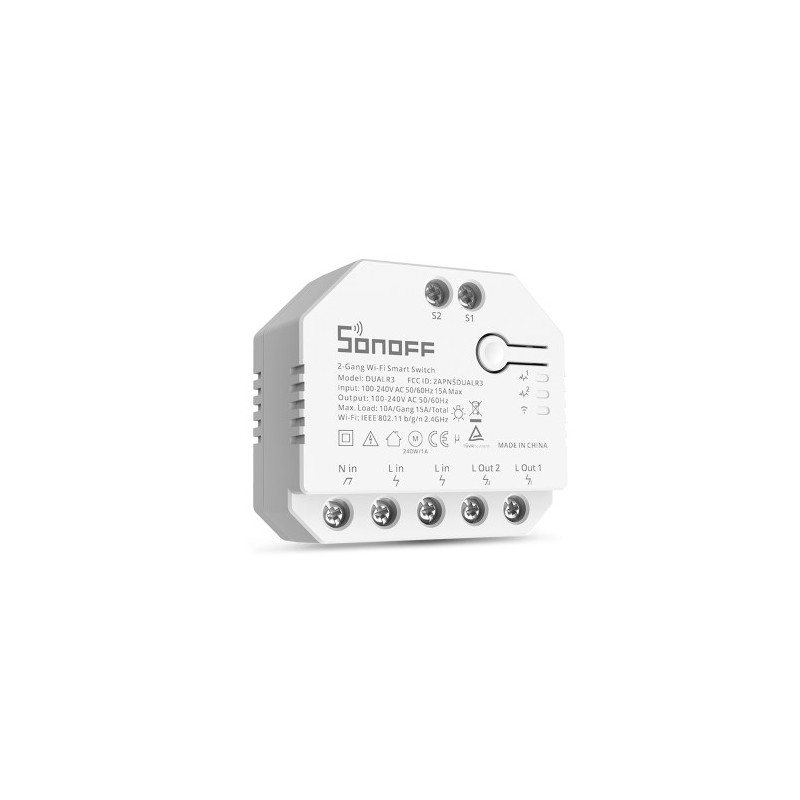 Sonoff Dual - R3 - Dual Relay-Power Metering Wifi Smart Switch — Buy in Cyprus with Fast Delivery