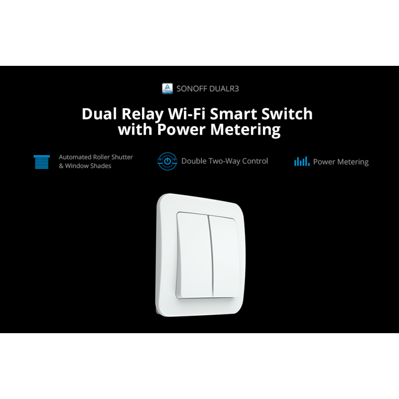 Sonoff Dual - R3 - Dual Relay-Power Metering Wifi Smart Switch — Buy in Cyprus with Fast Delivery