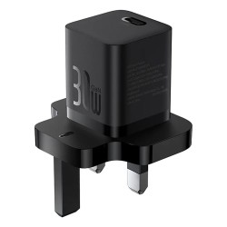 Baseus Charger Wall 30W USB-C UK MINI GaN5 Black - Wall UK 30W USB-C MINI GaN5 Black — Buy in Cyprus with Fast Delivery