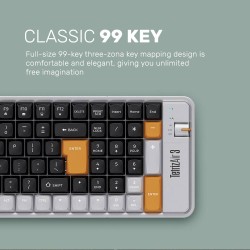 Alcatroz Tetriz Wireless Keyboard - Air 3 - 2.4G+BT Autumn Black — Buy in Cyprus with Fast Delivery