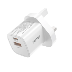 Unitek 33W Wall Charger USB-C PD & QC 3.0 UK - P1125AWH - White — Buy in Cyprus with Fast Delivery
