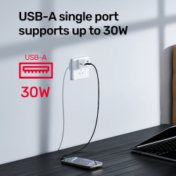 Unitek 33W Wall Charger USB-C PD & QC 3.0 UK - P1125AWH - White — Buy in Cyprus with Fast Delivery