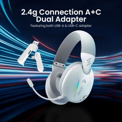 Armaggeddon Gaming Headset - COSMIC-V - USB+3.5mm+2.4G+BT PU Leather Ultraclear Black — Buy in Cyprus with Fast Delivery