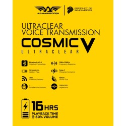 Armaggeddon Gaming Headset - COSMIC-V - USB+3.5mm+2.4G+BT PU Leather Ultraclear Black — Buy in Cyprus with Fast Delivery