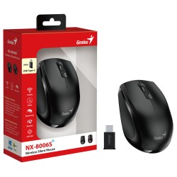 Genius Mouse Wireless Silent USB-C Receiver - NX-8006S - Black — Buy in Cyprus with Fast Delivery
