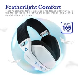 Armaggeddon Gaming Headset USB+3.5mm+2.4G+BT Fabric White - COSMIC-III LITE - USB+3.5mm+2.4G+BT, Fabric White
